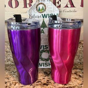 NEW Primula Double Walled Insulated Purple Pink Insulated Vacuum Sealed Tumblers